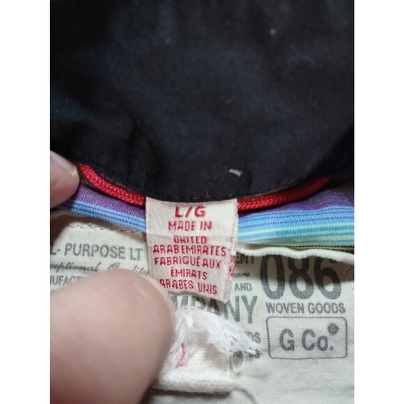 Guess Company Shirt Mens Large Multicolor Striped Button‎ Up Long Sleeve Casual - Picture 7 of 9